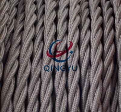 China Underground 2 or 3 Core Copper Wire Cloth Covered Vintage Lamp Rope Twisted Cable Textile for sale