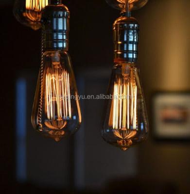 China China ST64 Vintage E27 Edison Light Bulb 110V 220V Wholesale Antique Brass Squirrel Cage Style Tungsten Light Bulb Or Christmas Tree Light Bulb for sale