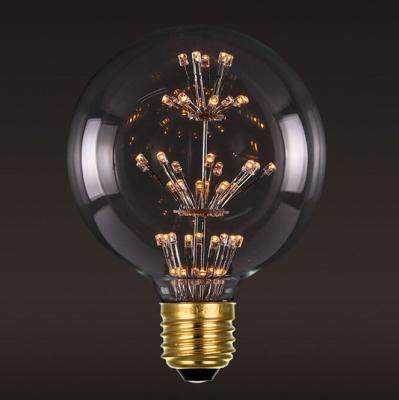 China Vintage G80 LED LANDSCAPE Firework Bulb Retro Style Warm White Colorful Filament Starry Decorative Globe LED Light Bulbs for sale