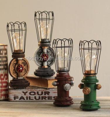 China European craft lights for bar or shop decor metal light vintage table lamp for sale