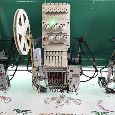 China Factory Hongtian Sequin Tape And Mixed Flatbed High Speed ​​Embroidery Machine for sale