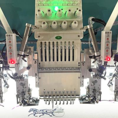 China Factory 9 Needle 15 Headflat And Champion Sequence Twin Embroidery Machine for sale