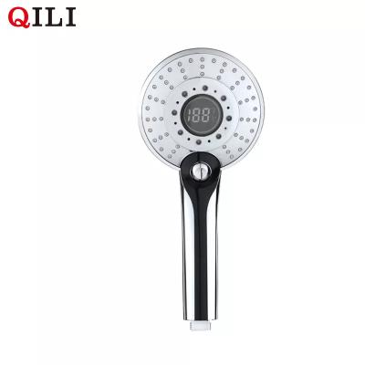 China Without Switch QL-LD010AT-SM Temperature Display And Control Led Rain Shower Head for sale