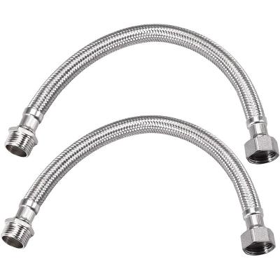 China Easy Installation Factory Supplier Stainless Steel Bathroom Basin Water Heater Connector Flexible Braided Plumbing Pipes for sale