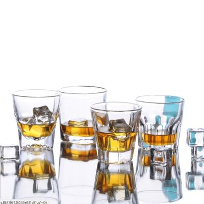 China Wine 50ml-200ml Octagonal Transparent Whiskey Juice Juice Cups Rooftop Swimming Pool Bar Tumbler Crystal Whiskey Glasses for sale