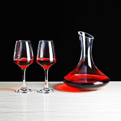 China Luxury Home Hotel Restaurant Gift Box Set Crystal Red Wine Brandy Glassware Set 1pc Wine Decanter 2pcs Glass Goblets for sale