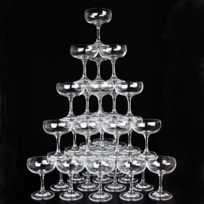 China Wholesale custom clear glass margarita cocktail tower coupe party hotel restaurant pin glassware wedding glass cup home martini for sale