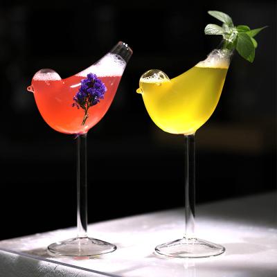 China High Quality Creative Bird Shaped Crystal Cocktail Tumbler Glass 150ml Fancy Modern Hot Sale Bar Drinking Glasses Cup for sale