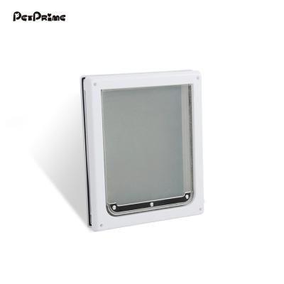 China Petprime Sustainable Pet Flap Door For Dogs Cats 2 Way Locking Pet Flap Door Wall Entry Pet Door With Clear Flap for sale