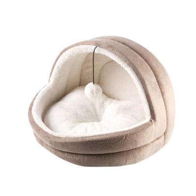 China Foldable Travel Cat Bed Pet Cat Cave With Pillow For Plush Wash Petprime Mechanical Igloo Bedroom Luxury Pet Bed for sale