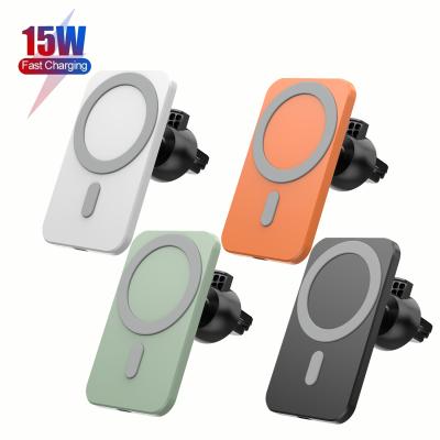 China 15W Magnetic Fast Multi-Function Magnetic Car Mount Accessories Mobile Phone Charging 15W Wireless Charger For iPhone 12 Car Charger for sale