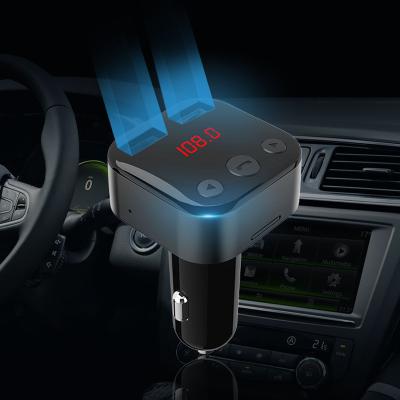 China New Arrival Support 5V/3A USB Portable FM Transmitter Stereo Radio Broadcast Multifunctional Car MP3 Music Player Fast Charging Handsfree Audio Player for sale