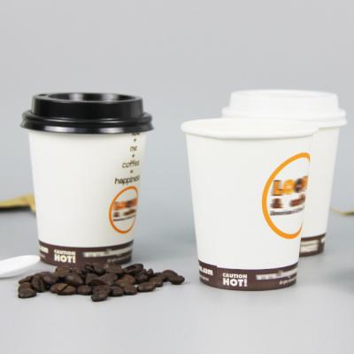 China Customized Disposable Printing Disposable Single Wall Paper Cups With Lids For Coffee for sale