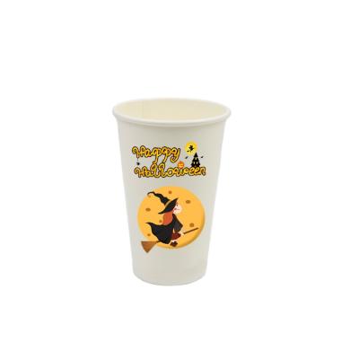 China Disposable Take Away Cold Drink Disposable Special Customized Paper Cups For Halloween Carnival Drinks for sale