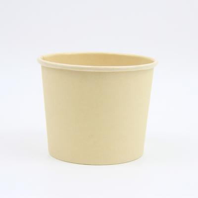 China 4oz 100ml disposable natural bamboo eco-friendly frozen paper cups with lids for ice cream for sale