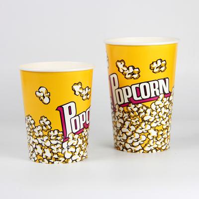 China Disposable Disposable Recyclable Custom Printed Popcorn 16oz Paper Pails for sale