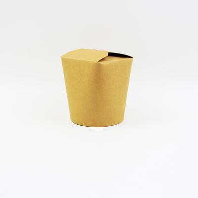 China Disposable Fast Food Container Biodegradable Round Bottom Paper Box For Noodle for sale