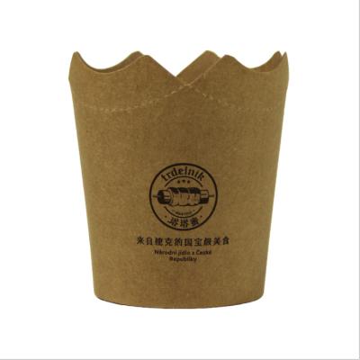 China Wholesale Disposable Paper Disposable Custom Wave Folding Packaging French Fries Chips Cup Or Box for sale