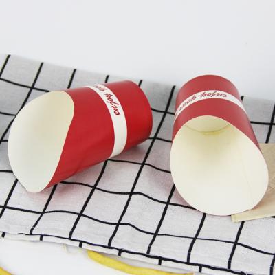 China Disposable Colorful Red Paper Fried Chicken Disposable Paper Cups for sale