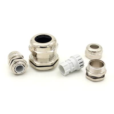 China Nickel Plated Brass PG9 Type Waterproof Brass Straight Cable Gland With IP68 Cable Connector Wire Accessories PG Type Cord Grip For 4-8mm for sale