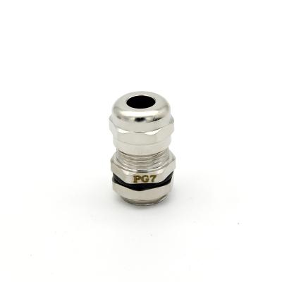 China IP68 Pg7 (3-6.5mm) Brass Cable Gland PG7 Brass NC; PA DE ZHE JXLJQ NBR for sale