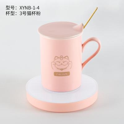 China 2022 Hot Selling Electric Mugs PORTABLE Matte Ceramic Smart Temperature Control Warmer 55 Degree Coffee Cup Temperature Mugs for sale