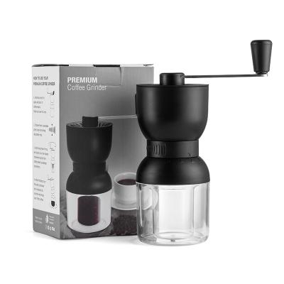 China Hotel Personal High Quality And Low Price 4 Speed ​​Manual External Pottery Movement Coffee Grinder Personal External Black Grinder for sale