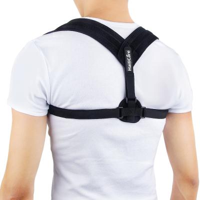 China Back Support Belts Wholesale Cheap Adjustable Double Tightening Braces Neoprene Back Posture Corrector Clavicle Brace for sale