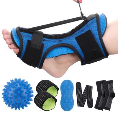 China Adjustable Elastic Foot Plantar Drop Splint Night Fasciitis Support Foot Drop Splint Orthotic Ankle Support Ankle Brace for sale