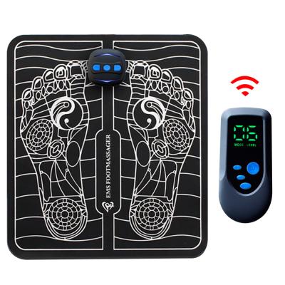 China Foot Muscle Remote Control Electric Stimulation Foot Massager Machine EMS Single Foot Massage Mat for sale