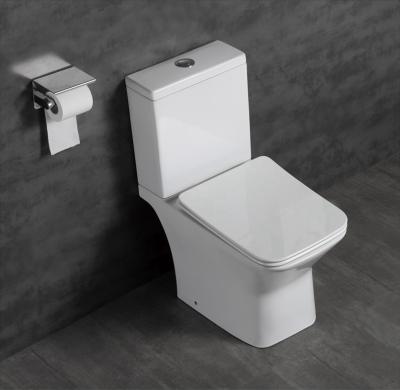 China Basin Rimless Sanitary Ceramic Floor Mounted Bidet Toilet Bowl Double-Flow Toilet Ware Wc Two Piece Toilet With Close Coupled Suite for sale