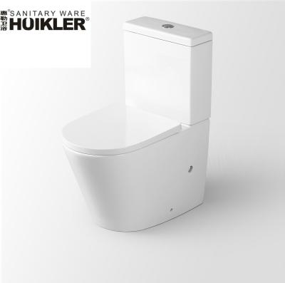 China Basin Rimless Sanitary Ceramic Bidet Floor Mounted Toilet Bowl Double-Flow Toilet Ware WC Two Piece Toilet for sale