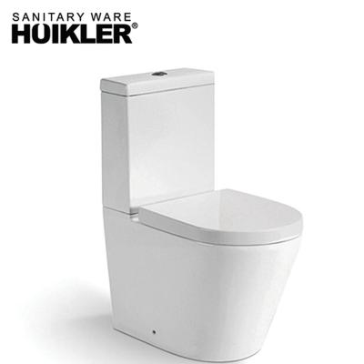 China Double-Flow Australian Standard Rimless Two Piece Toilet Commode Factory Price for sale