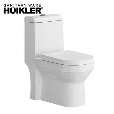 China Double-Flow Huikler Sanitary Ware Washdown One Piece WC Toilet for sale