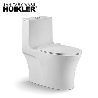 China Large Pipe Double-Flow Ceramic Design Popular Sanitary Ware Supper Siphonic Bathroom Toilet Swirl One-Piece Wc With Good Flush Function for sale