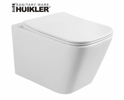 China Modern Double-Flux Square Bathroom Warerimless New Sanitary For Wall Hung Toilet for sale