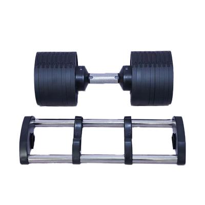 China Adjustable Weight Drop Shipping Top Selling Household Second Generation Grip Adjust Weighs Black Adjustable Dumbbells for sale