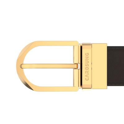 China Pin Buckle Carosung Belt Buckle Manufacturers High Polished Stainless Steel Gold Metal Color Custom Design Man Pin Belt Buckle for sale