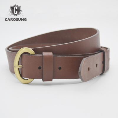 China Classic Tailor Made Custom Genuine Leather Dog Collars Belt in Brown for sale