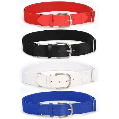 China Baseball Adjustable Elastic Waistband Waistband OEM PU Sports Elastic Waist Support Belts for sale