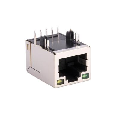 China KRJ-SH329GYNL pcb single port 10pin cat7 ethernet rj45 connector for sale