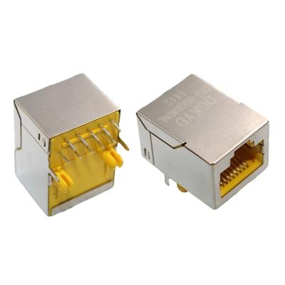 China Modular PCB China Supplier DGKYD211Q028GWB4D 1000 BASE-TX 10 Pin Network Jack RJ45 Female Connector for sale