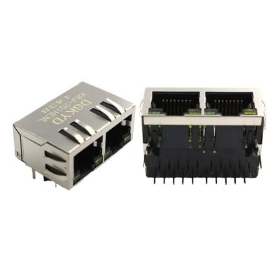 China Modular PCB China Factory DGKYD KRJ-201HENL Cat5e Dual Ports 10P8C RJ45 Connector for sale