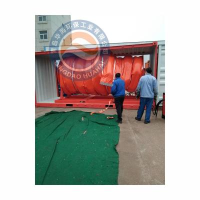 China 2022 hot products is used to control oil spill in sea or port environment solid flotation fast deployment PVC oil boom WQGS600K-WQGS1600K for sale