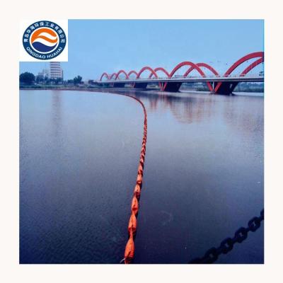 China River Factory Customization Orange Color PVC Float Oil Spill Containment Boom for sale