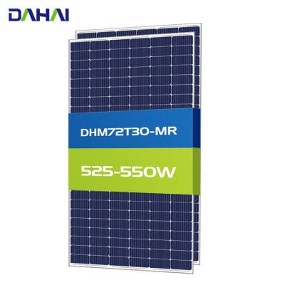 China 25A DAHAI 525W 530W 535W 540W 545W 550W high efficiency monocrystalline solar panel for system with high quality for sale