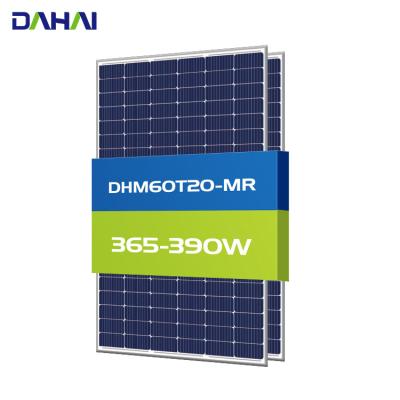 China 20A DAHAI 365W 370W 375W 380W 385W 390W Sun power solar panel for sale half cut panel low cost solar power panel for sale