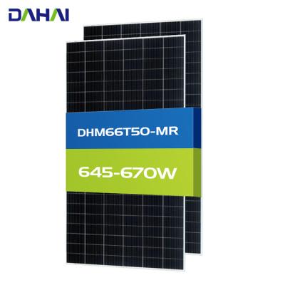 China 30A DAHAI 645W 650W 655W 660W 665W 670W power consumption panels module for sale with best solar panels for sale