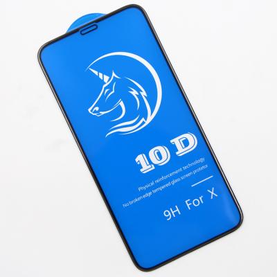 China 10D Mobile Phone Tempered Glass Factory Curving Smart Screen Protector For iPhone 10 Tempered Glasses For iPhone X for sale