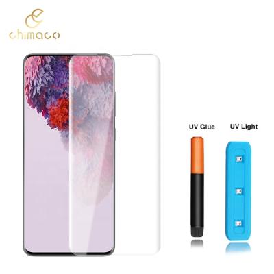 China Shockproof/Anti/Anti Oil Scratch Curved Full UV Light Glue Tempered Glass Screen Protector For Samsung GalaxyS20/S20+/S20E for sale